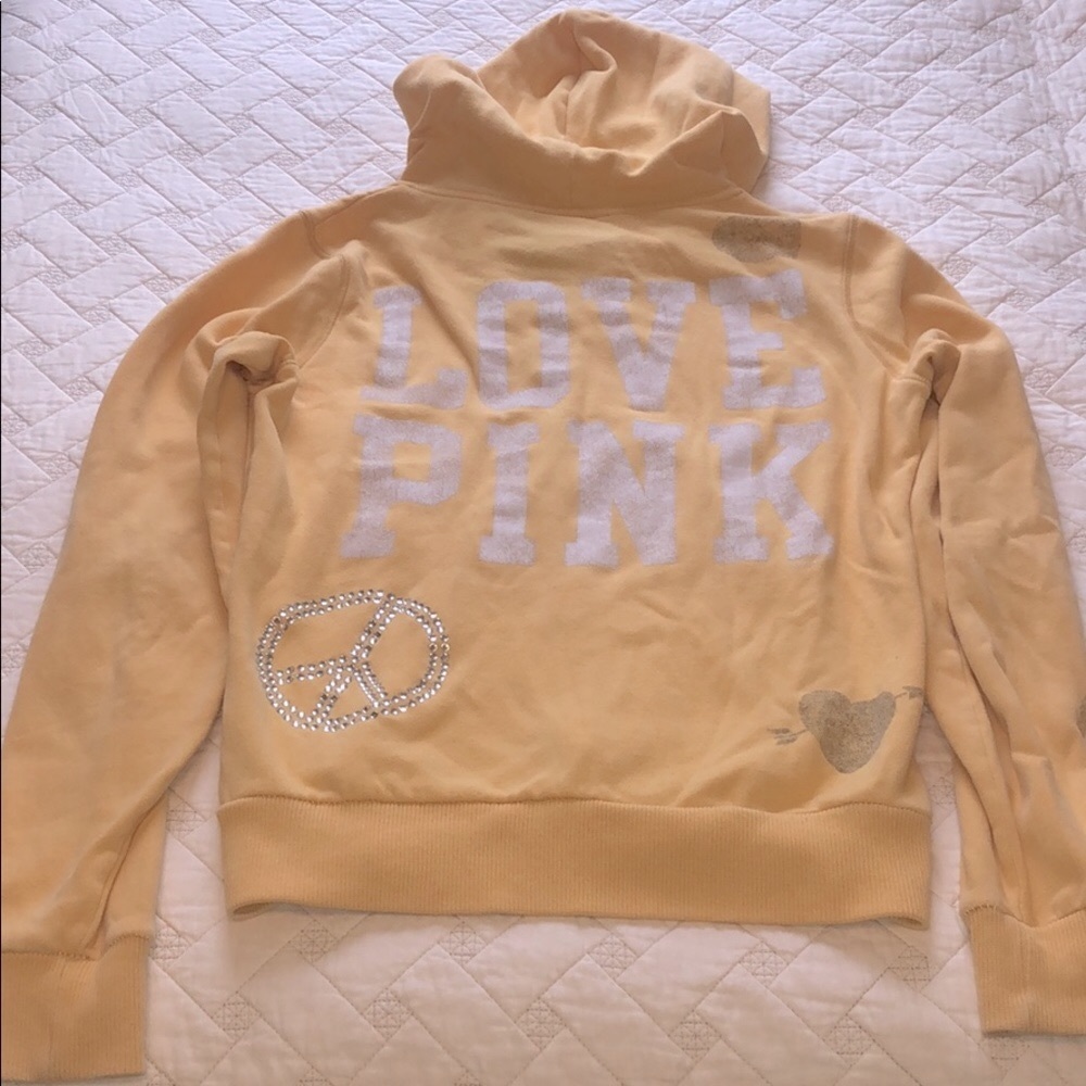 Victoria’s Secret Y2k hoodie Love Pink Medium full zipper with side pockets M